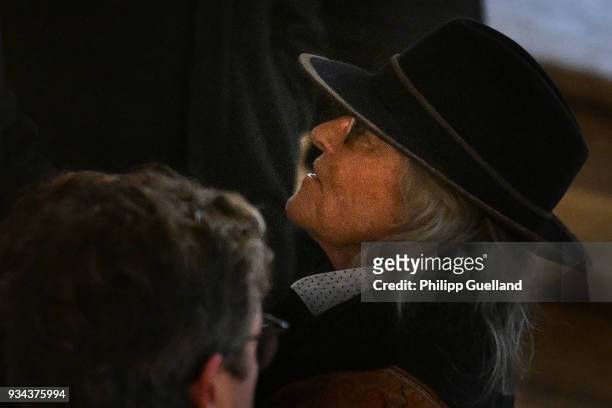 Widow Karin Rauch during the memorial service for Siegfried Rauch at St Ulrich Church on March 19, 2018 in Habach near Murnau, Germany. German actor...