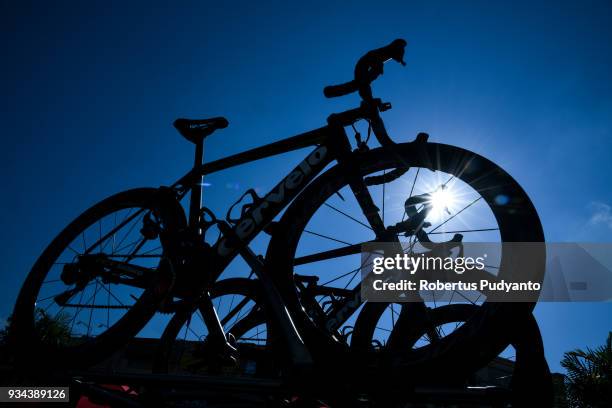 Bikes are seen during Stage 2 of the Le Tour de Langkawi 2018, Gerik-Kota Bharu 208.3 km on March 19, 2018 in Langkawi, Malaysia.