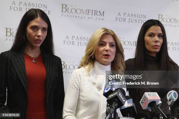 Attorney Lisa Bloom holds a press conference with her clients Faviola Dadis and Regina Simons, who are accusing actor Steven Seagal of sexual...