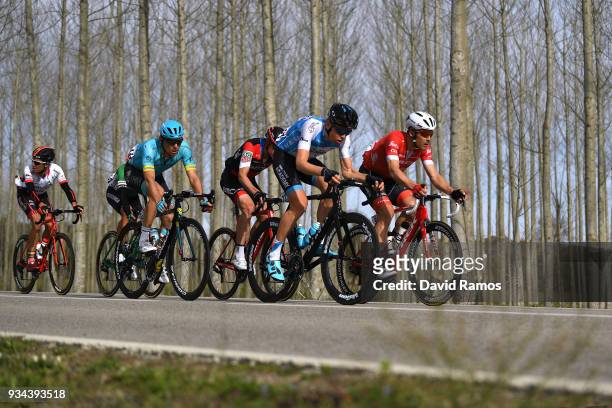Markel Irizar Aranburu of Spain Team Trek-Segafredo / Daniel Turek of Czech Republic and Team Israel Cycling Academy / Andriy Grivko of Ukrania and...