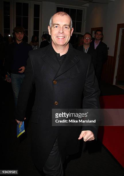 Neil Tennant attends the London Premiere hosted by Quintessentially of 'Nowhere Boy' at BAFTA on November 26, 2009 in London, England.