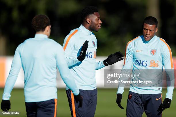 Timothy Fosu-Mensah of Holland, Georginio Wijnaldum of Holland during the Training Holland at the KNVB Campus on March 19, 2018 in Zeist Netherlands