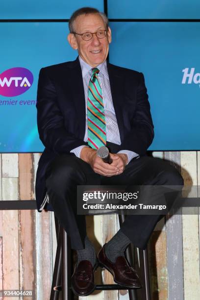 Stephen M. Ross is seen at the 2018 Miami Open Hard Rock Stadium Ground Breaking Ceremony at Hard Rock Stadium on March 19, 2018 in Miami, Florida.