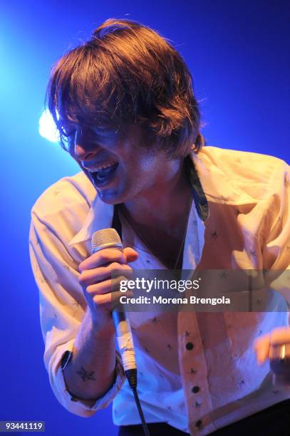 Scottish singer Paolo Nutini performs at Palasharp on November 26, 2009 in Milan, Italy.