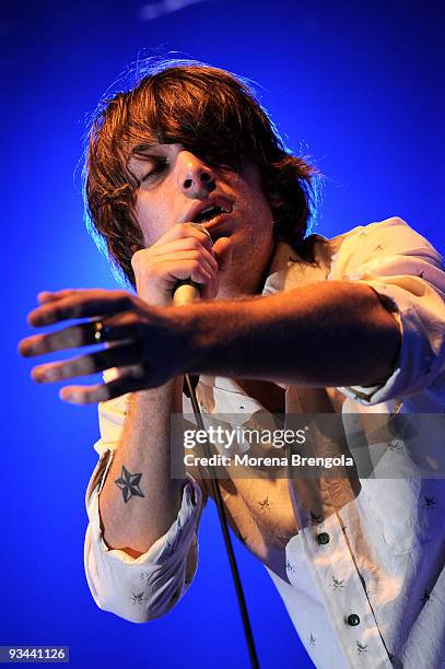 Scottish singer Paolo Nutini performs at Palasharp on November 26, 2009 in Milan, Italy.