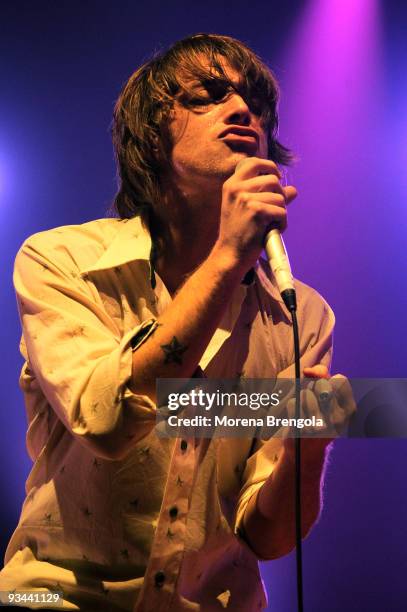 Scottish singer Paolo Nutini performs at Palasharp on November 26, 2009 in Milan, Italy.