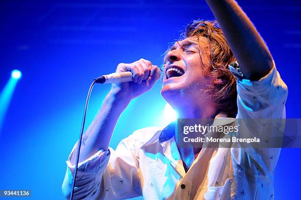 Scottish singer Paolo Nutini performs at Palasharp on November 26, 2009 in Milan, Italy.