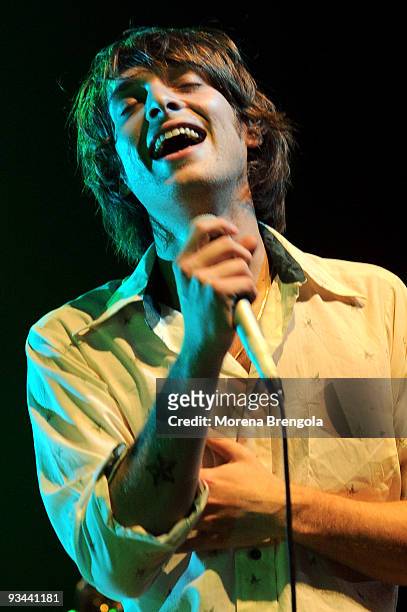 Scottish singer Paolo Nutini performs at Palasharp on November 26, 2009 in Milan, Italy.