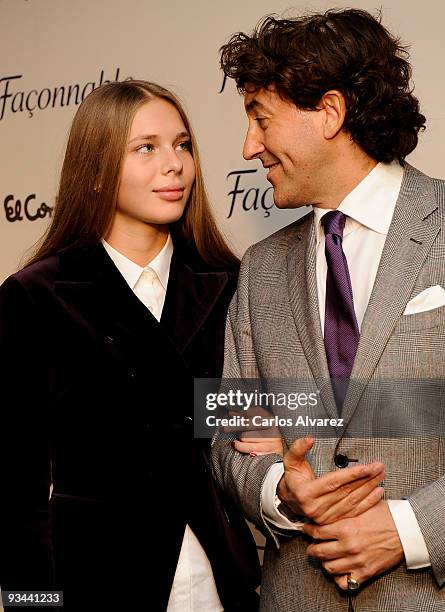 Alvaro de Marichalar and his girlfriend Ekatherina attend Faconnable Launch Cocktail at "Torre Espacio" on November 26, 2009 in Madrid, Spain.