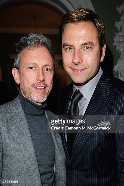 Patrick Cox and David Walliams attend the afterparty for the UK Premiere of "Nowhere Boy" hosted by Quintessentially in aid of Maggie's Charity and...