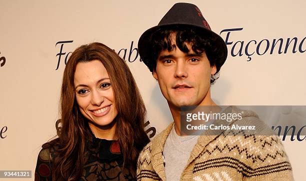 Actress Natalia Verbeke and her boyfriend Spanish bullfighter Manuel Abellan attend Faconnable Launch Cocktail at "Torre Espacio" on November 26,...