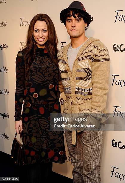 Actress Natalia Verbeke and her boyfriend Spanish bullfighter Manuel Abellan attend Faconnable Launch Cocktail at "Torre Espacio" on November 26,...