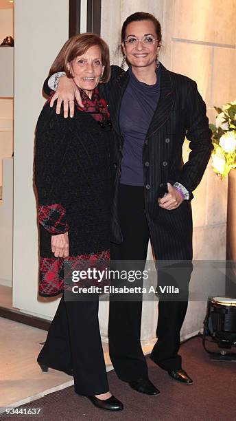 Catena Fiorello and Sara Fiorello attend Moreschi Flagship Store Opening at Frattina street on November 26, 2009 in Rome, Italy.