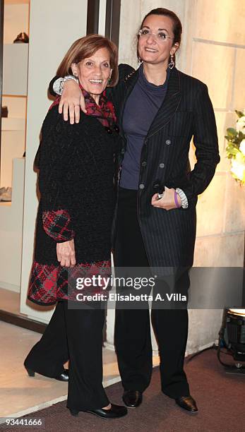 Catena Fiorello and Sara Fiorello attend Moreschi Flagship Store Opening at Frattina street on November 26, 2009 in Rome, Italy.