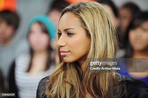 Singer Leona Lewis visits MuchOnDemand at the MuchMusic HQ on November 26, 2009 in Toronto, Canada.