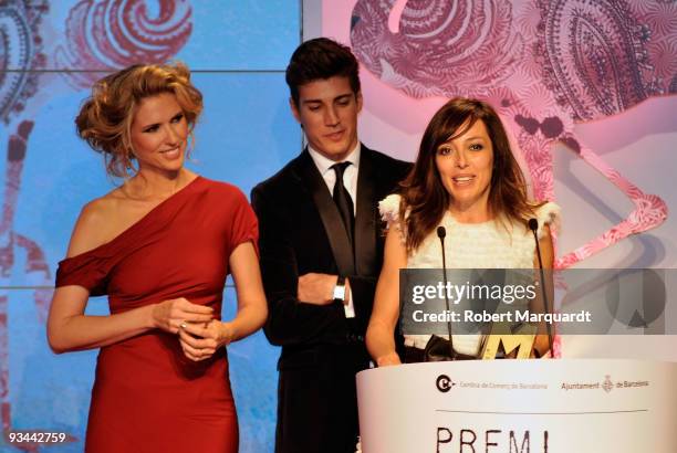 Teresa Helbig receives an award for being a fashion professional at the Barcelona es Moda Awards 2009 at the Casa Llotja de Mar on November 26, 2009...