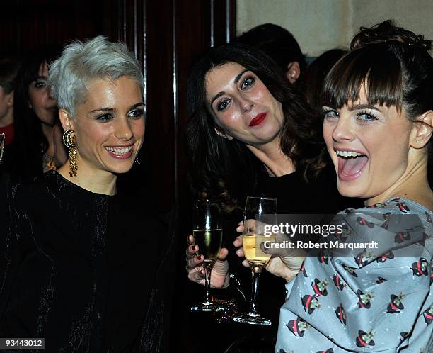 Macarena Ramos, Anna Figuera Delgado, and Raquel Nicola attend the Barcelona es Moda Awards 2009 held at the Casa Llotja de Mar on November 26, 2009...