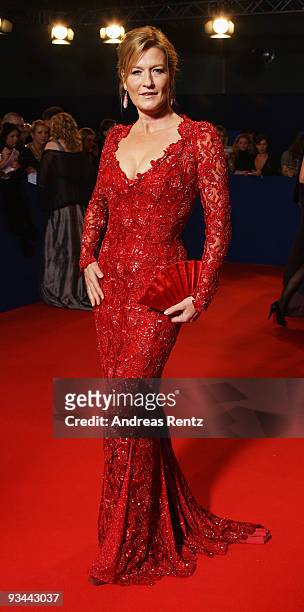 Actress Suzanne von Borsody arrives to the Bambi Awards 2009 at the Metropolis Hall at the Filmpark Babelsberg on November 26, 2009 in Potsdam,...