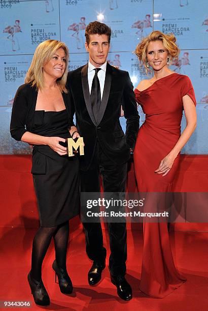 Rosa Clara, Oriol Elcacho and Judit Masco attend the Barcelona es Moda Awards 2009 at the Casa Llotja de Mar on November 26, 2009 in Barcelona, Spain.