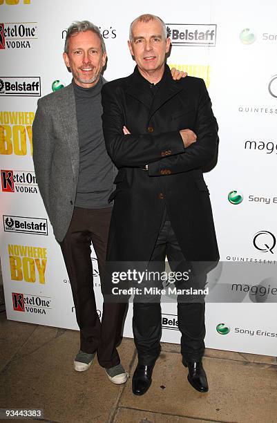 Patrick Cox, and Neil Tennant attend the After party for the London Premiere of 'Nowhere Boy' hosted by Quintessentially at The House of St Barnabas...