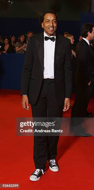 Cherno Jobatey arrives to the Bambi Awards 2009 at the Metropolis Hall at the Filmpark Babelsberg on November 26, 2009 in Potsdam, Germany.