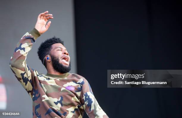 Khaled performs during day two of Lollapalooza Buenos Aires 2018 at Hipodromo de San Isidro on March 17, 2018 in Buenos Aires, Argentina.