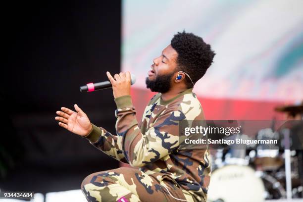 Khaled performs during day two of Lollapalooza Buenos Aires 2018 at Hipodromo de San Isidro on March 17, 2018 in Buenos Aires, Argentina.