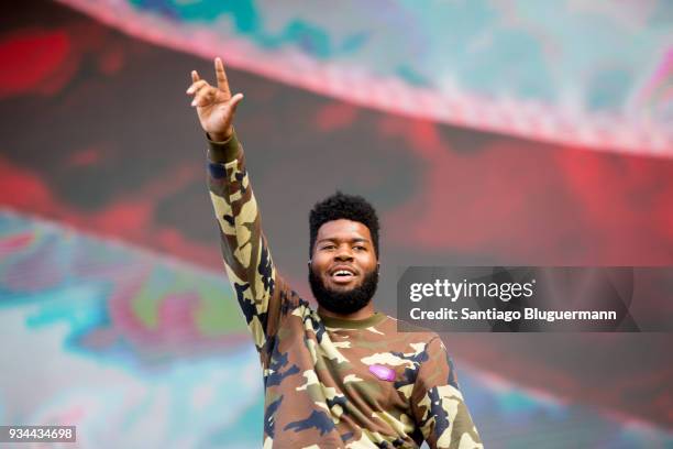 Khaled performs during day two of Lollapalooza Buenos Aires 2018 at Hipodromo de San Isidro on March 17, 2018 in Buenos Aires, Argentina.