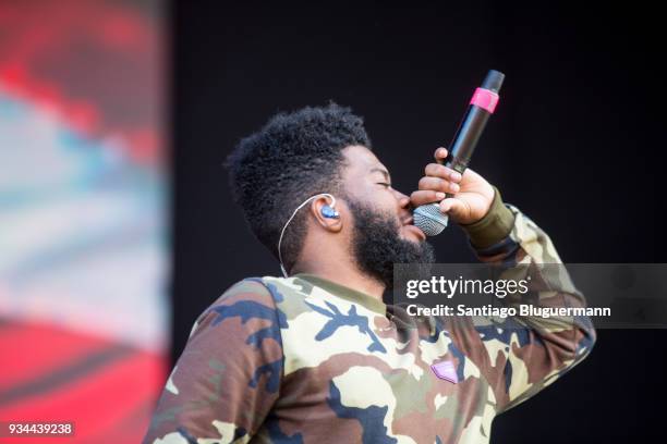 Khaled performs during day two of Lollapalooza Buenos Aires 2018 at Hipodromo de San Isidro on March 17, 2018 in Buenos Aires, Argentina.