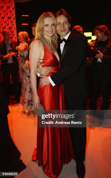 Jette Joop and Christian Elsen attend the Bambi Awards 2009 after show party at the Metropolis Hall at the Filmpark Babelsberg on November 26, 2009...