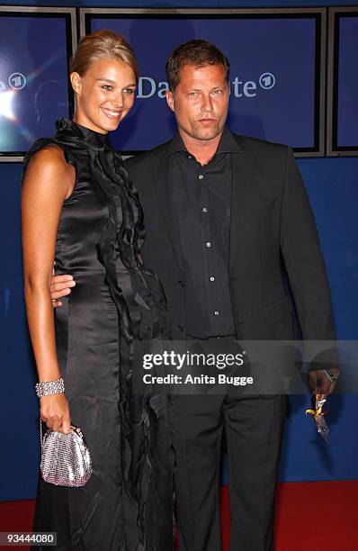 Actor Til Schweiger and Melanie Scholz arrive to the Bambi Awards 2009 at the Metropolis Hall at the Filmpark Babelsberg on November 26, 2009 in...