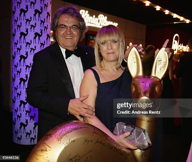 Patricia Riekel and Helmut Markwort attend the Bambi Awards 2009 after show party at the Metropolis Hall at the Filmpark Babelsberg on November 26,...