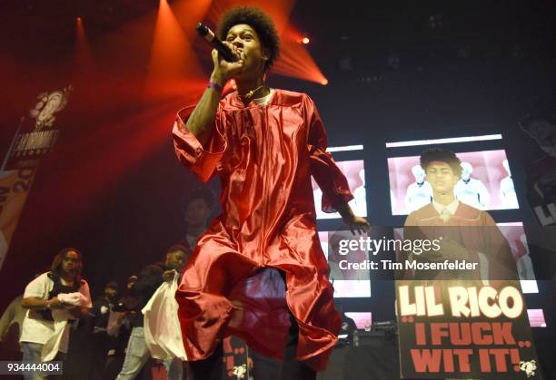 Lil Rico performs during the SXSW Takeover Eardummers Takeover at ACL Live at the Moody Theatre during SXSW 2018 on March 16, 2018 in Austin, Texas.