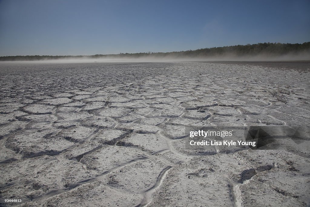 Alkali parched soil