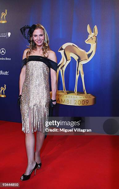 Actress Nadeshda Brennicke arrives to the Bambi Awards 2009 at the Metropolis Hall at the Filmpark Babelsberg on November 26, 2009 in Potsdam,...