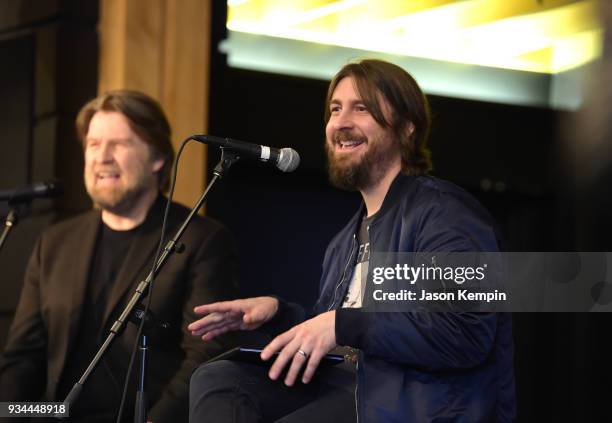 Berklee's Stephen Webber and producer Dave Cobb are seen at Warner Music Nashville on March 19, 2018 in Nashville, Tennessee.