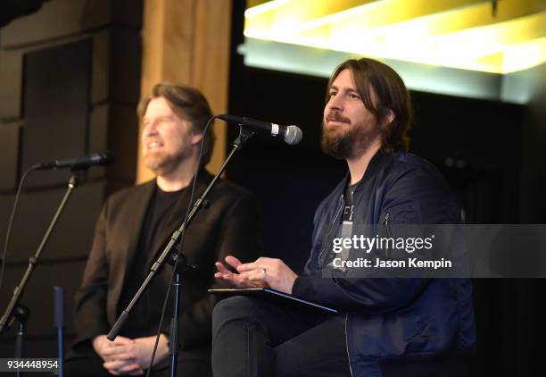 Berklee's Stephen Webber and producer Dave Cobb are seen at Warner Music Nashville on March 19, 2018 in Nashville, Tennessee.