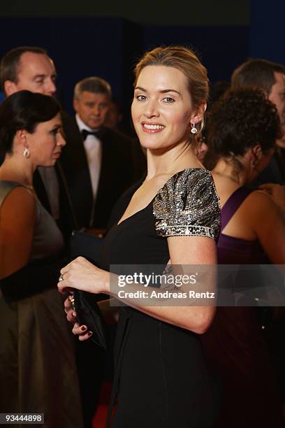 Actress Kate Winslet arrives to the Bambi Awards 2009 at the Metropolis Hall at the Filmpark Babelsberg on November 26, 2009 in Potsdam, Germany.