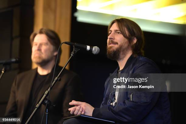 Berklee's Stephen Webber and producer Dave Cobb are seen at Warner Music Nashville on March 19, 2018 in Nashville, Tennessee.