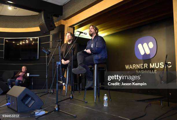 Berklee's Stephen Webber and producer Dave Cobb are seen at Warner Music Nashville on March 19, 2018 in Nashville, Tennessee.