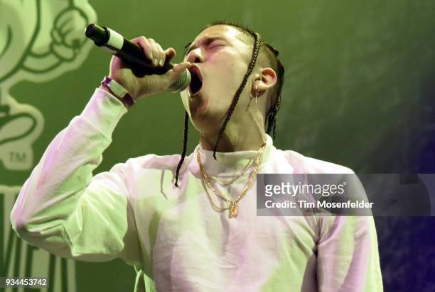 Shotta Spence performs during the SXSW Takeover Eardummers Takeover at ACL Live at the Moody Theatre during SXSW 2018 on March 16, 2018 in Austin,...