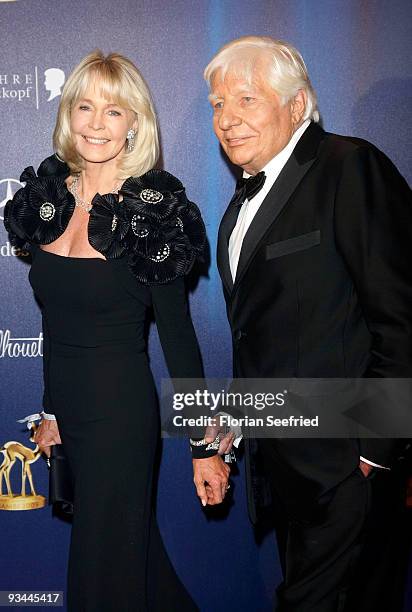 Gunther Sachs and wife Mirja Sachs arrive for the Bambi Awards 2009 at the Metropolis hall at Filmpark Babelsberg on November 26, 2009 in Potsdam,...