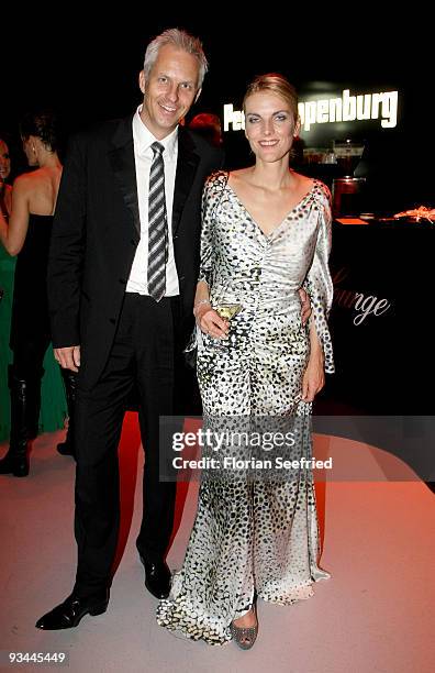 Marietta Slomka and Christof Lang attend the aftershow party of the Bambi Awards 2009 at Metropolis hall at Filmpark Babelsberg on November 26, 2009...