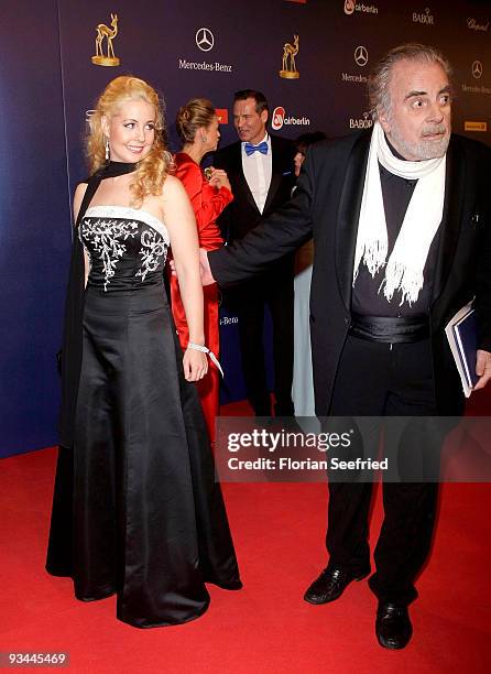 Actor Maximilian Schell and Iva Mihanovic arrive for the Bambi Awards 2009 at the Metropolis hall at Filmpark Babelsberg on November 26, 2009 in...