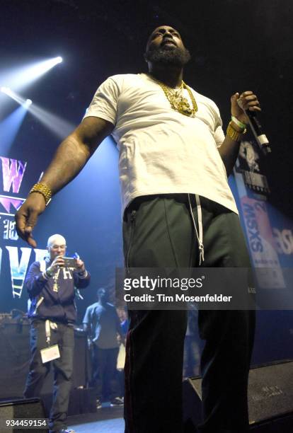 Trae tha Truth performs during the SXSW Takeover Eardummers Takeover at ACL Live at the Moody Theatre during SXSW 2018 on March 16, 2018 in Austin,...