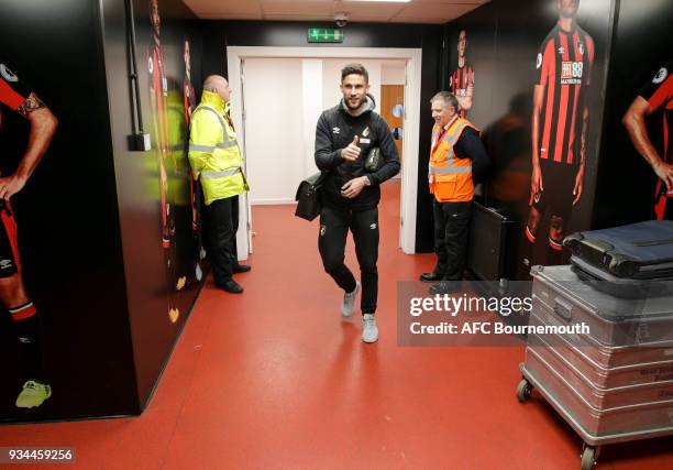 Andrew Surman of Bournemouth before the Premier League match between AFC Bournemouth and West Bromwich Albion at Vitality Stadium on March 17, 2018...