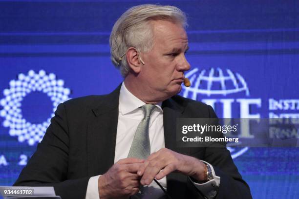 Jay Collins, vice chairman of corporate investment banking at Citigroup Inc., listens during the Institute of International Finance G20 Conference in...