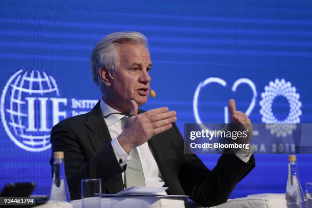 Jay Collins, vice chairman of corporate investment banking at Citigroup Inc., speaks during the Institute of International Finance G20 Conference in...