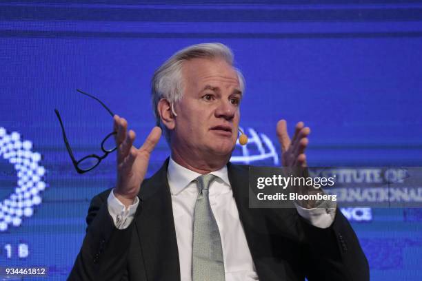 Jay Collins, vice chairman of corporate investment banking at Citigroup Inc., speaks during the Institute of International Finance G20 Conference in...