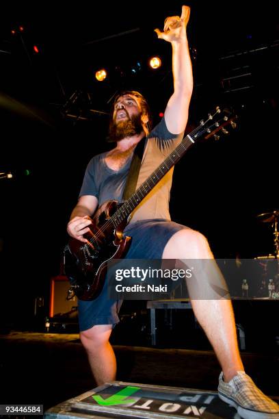 Timothy McTague of Underoath performson stage at Estragon on April 15th, 2009 in Bolgna, Italy. During the 'Give It A Name' tour.